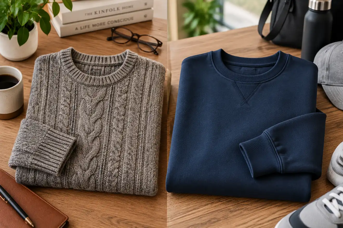 Sweater vs Sweatshirt What Actually Matters for Company Apparel-By-Sew NC